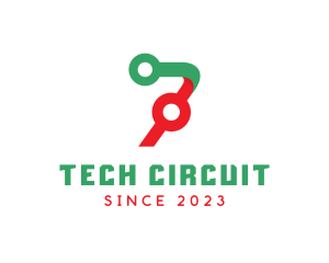 Circuitry - Tech Circuitry Number 7 logo design