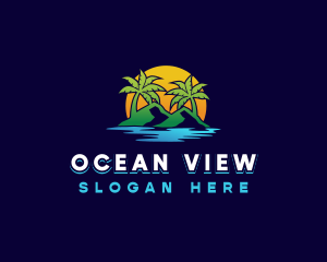 Palm Tree Island Resort logo design