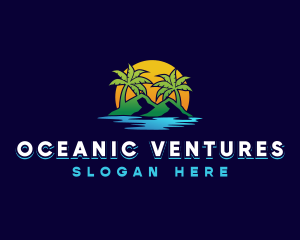 Palm Tree Island Resort logo design