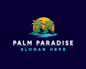 Palm Tree Island Resort logo design