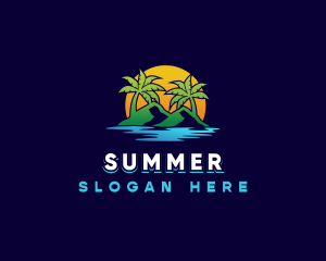 Palm Tree Island Resort logo design