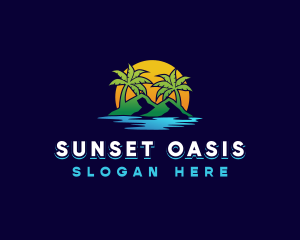 Palm Tree Island Resort logo design