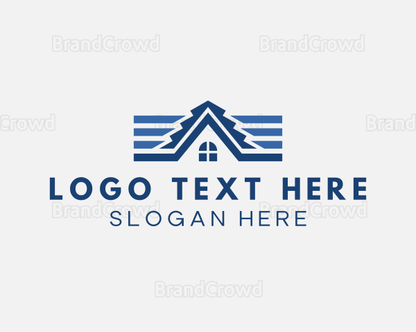 Geometric House Roofing Logo