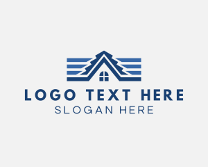 Lease - Geometric House Roofing logo design
