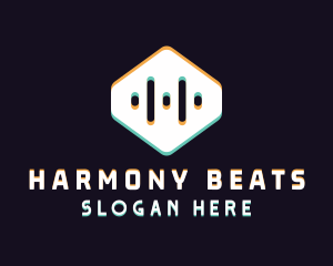 Tune - Digital Sound Hexagon logo design