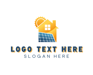 Sun - Home Solar Power logo design