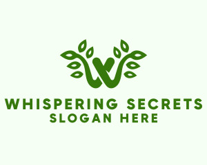 Natural Letter W  logo design