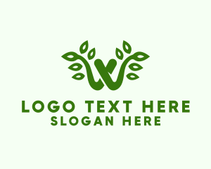 Natural Letter W  Logo