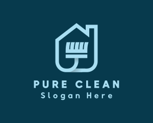 House Cleaning Broom logo design