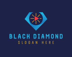 Vlogger Diamond Play  logo design