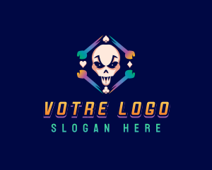 Skeleton - Arcade Game Skull logo design