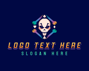 Streamer - Arcade Game Skull logo design
