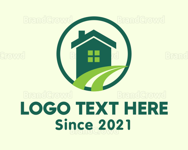 Modern Green Home Logo