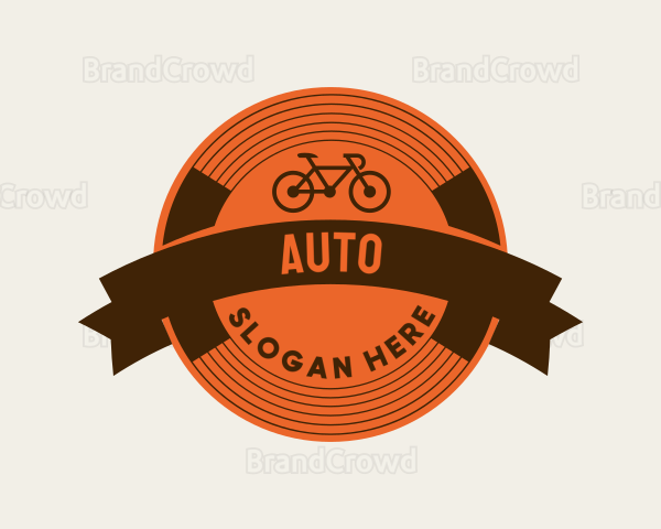 Retro Biking Badge Logo