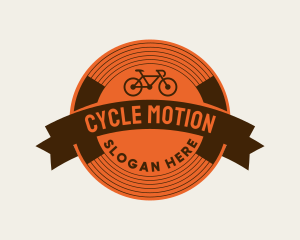 Retro Biking Badge logo design