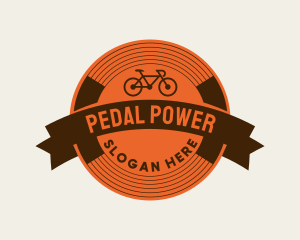 Pedal - Retro Biking Badge logo design