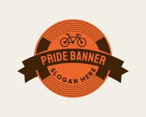 Retro Biking Badge logo design