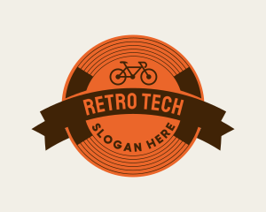 Retro Biking Badge logo design