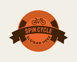 Retro Biking Badge logo design