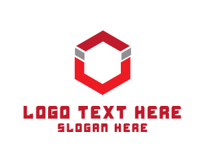 Gold Hexagon - Magnet Hexagon Cube logo design