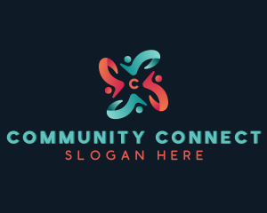 People Community Organization logo design