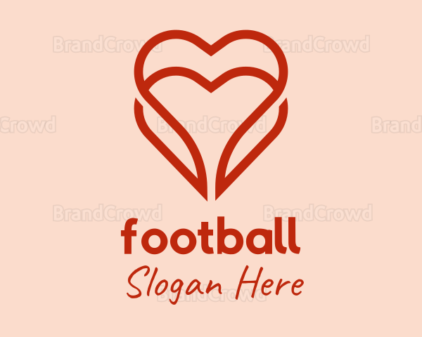 Double Heart Valentine Logo