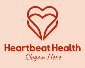 Cardiovascular - Double Heart Valentine logo design