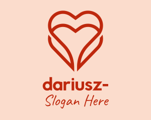 Dating Site - Double Heart Valentine logo design