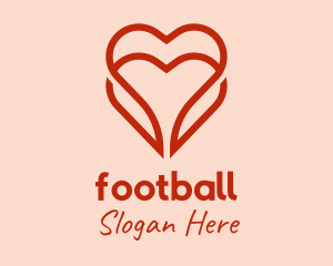 Valentine - Double Heart Valentine logo design