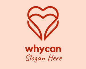 Cardio - Double Heart Valentine logo design