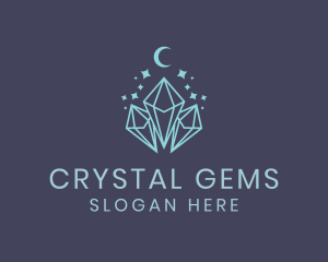 Crystal Jewelry Fashion logo design