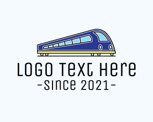 Ticket Pass - Bullet Train Transportation logo design