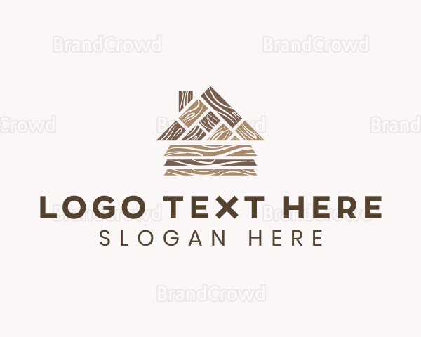 Wood Plank Carpentry Logo