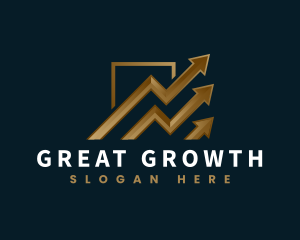 Analytics Growth Arrow logo design