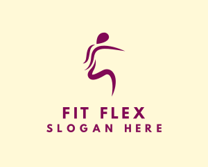 Workout - Female Fitness Workout logo design