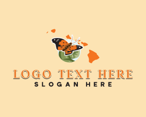 Wings - Hawaiian Nature Butterfly logo design