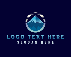 Nature - Mountain Peak Hiking logo design