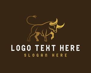 Texas - Golden Bull Luxury logo design