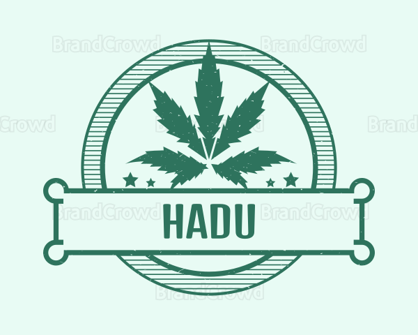 Marijuana Cannabis Badge Logo