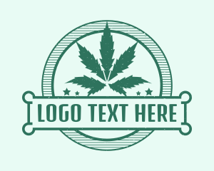 Monochrome - Marijuana Cannabis Badge logo design