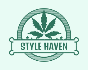 Marijuana Cannabis Badge Logo