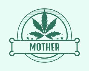 Marijuana Cannabis Badge Logo