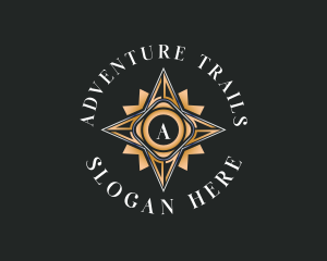 Travel Compass Navigation logo design