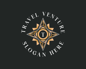 Travel Compass Navigation logo design