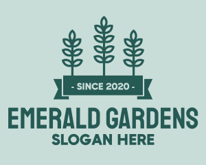 Gardening Leaf Banner logo design