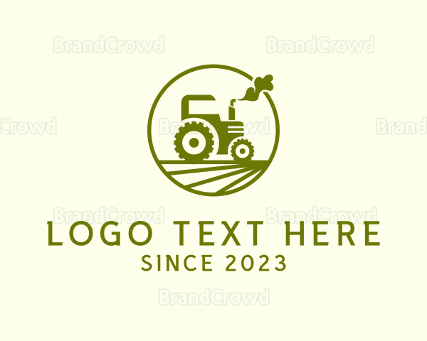Tractor Farm Crop Logo