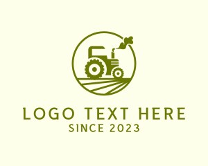 Plowing - Tractor Farm Crop logo design