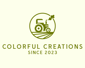 Tractor Farm Crop logo design