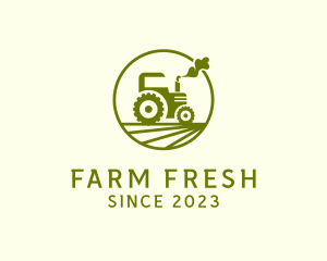 Tractor Farm Crop logo design