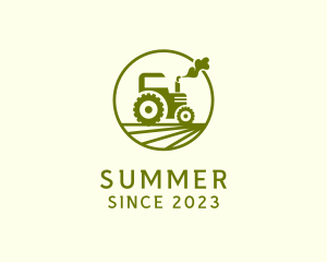 Tractor Farm Crop logo design